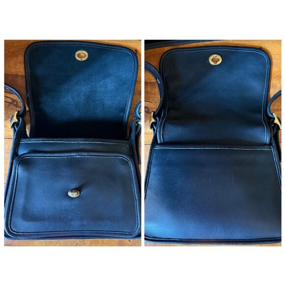 Vintage Coach Rambler’s Legacy Bag 9061 (2001) – Black Glovetanned Leather - Picture 7 of 15